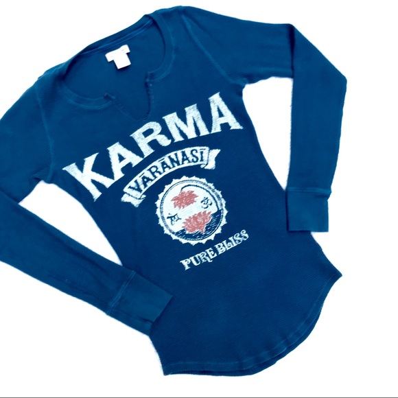 Lucky Brand Tops - 🍄LUCKY BRAND Karma Varanasi VSplit Waffle Thermal